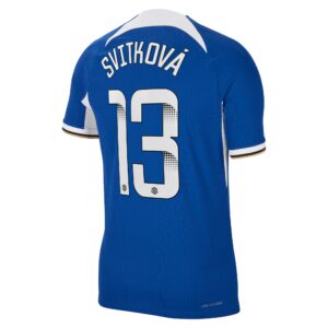 Chelsea Wsl Home Vapor Match Sponsored Shirt 2023-24 With Svitková 13 Printing