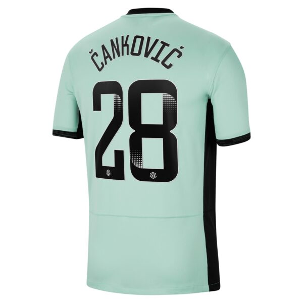Chelsea Wsl Third Stadium Shirt 2023-24 With Cankovic 28 Printing