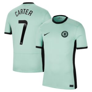 Chelsea Wsl Third Stadium Shirt 2023-24 With Carter 7 Printing