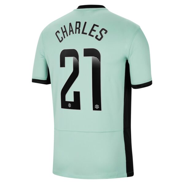 Chelsea Wsl Third Stadium Shirt 2023-24 With Charles 21 Printing