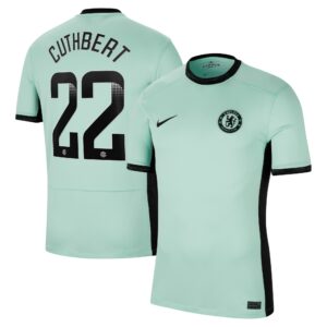 Chelsea Wsl Third Stadium Shirt 2023-24 With Cuthbert 22 Printing