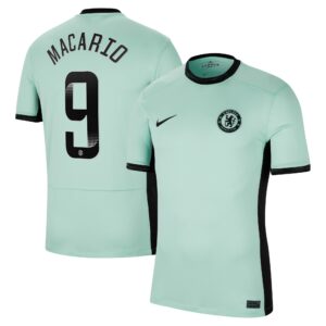 Chelsea Wsl Third Stadium Shirt 2023-24 With Macario 9 Printing