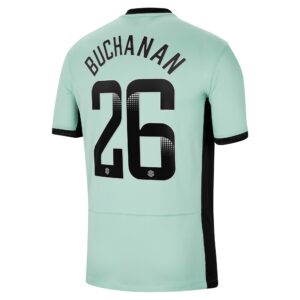 Chelsea Wsl Third Stadium Sponsored Shirt 2023-24 With Buchanan 26 Printing