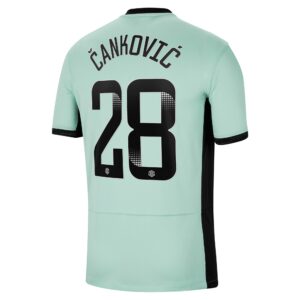 Chelsea Wsl Third Stadium Sponsored Shirt 2023-24 With Cankovic 28 Printing