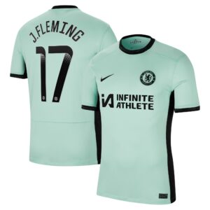 Chelsea Wsl Third Stadium Sponsored Shirt 2023-24 With J.Fleming 17 Printing