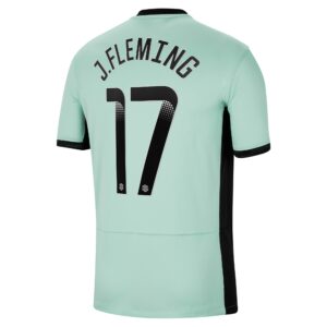 Chelsea Wsl Third Stadium Sponsored Shirt 2023-24 With J.Fleming 17 Printing
