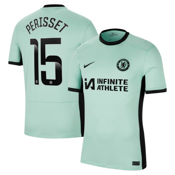 Chelsea Wsl Third Stadium Sponsored Shirt 2023-24 With Perisset 15 Printing