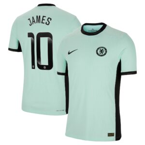 Chelsea Wsl Third Vapor Match Shirt 2023-24 With James 10 Printing