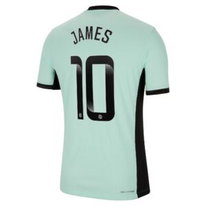 Chelsea Wsl Third Vapor Match Shirt 2023-24 With James 10 Printing