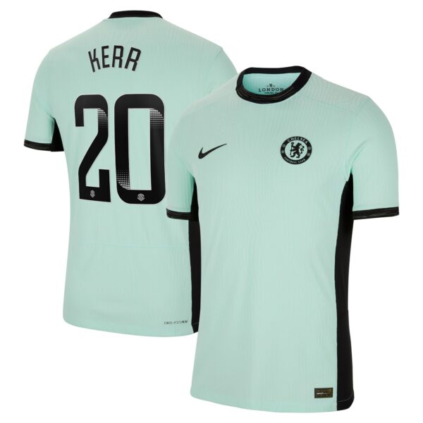 Chelsea Wsl Third Vapor Match Shirt 2023-24 With Kerr 20 Printing