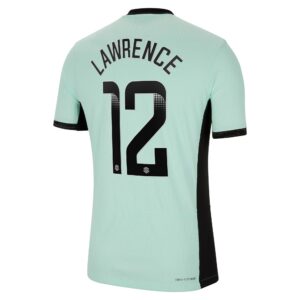 Chelsea Wsl Third Vapor Match Shirt 2023-24 With Lawrence 12 Printing