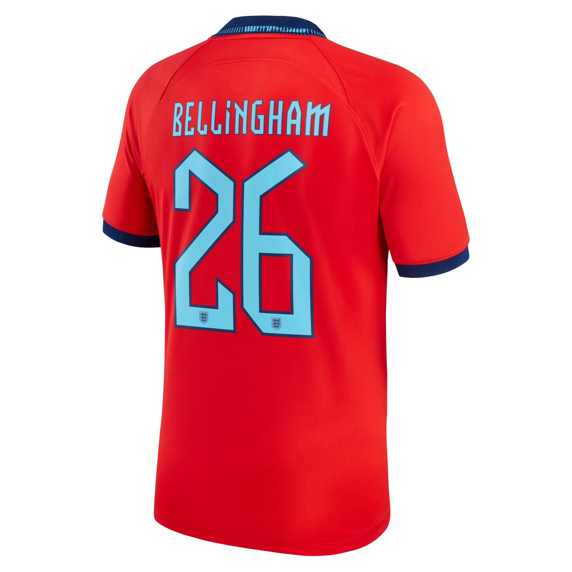 England Away Stadium Shirt 2022 with Bellingham 26 printing