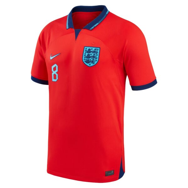 England Away Stadium Shirt 2022 with Henderson 8 printing