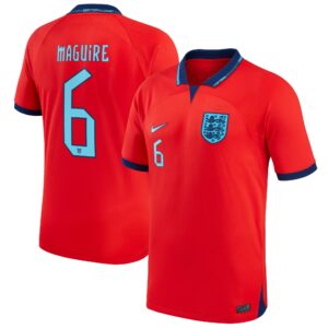 England Away Stadium Shirt 2022 with Maguire 6 printing