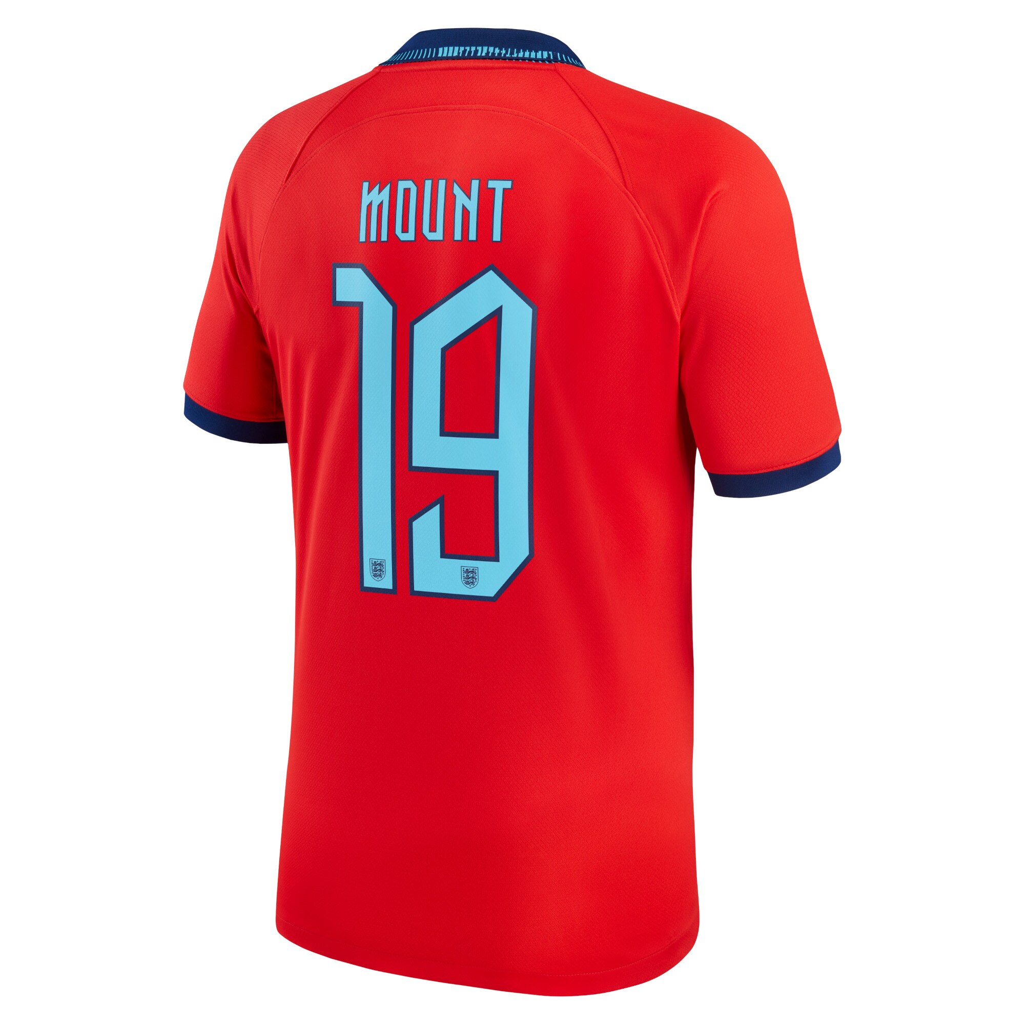 England Away Stadium Shirt 2022 with Mount 19 printing
