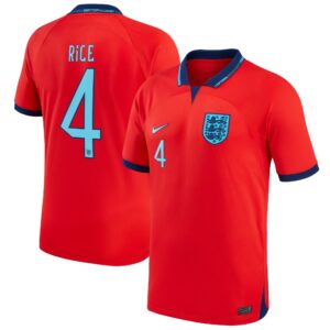 England Away Stadium Shirt 2022 with Rice 4 printing