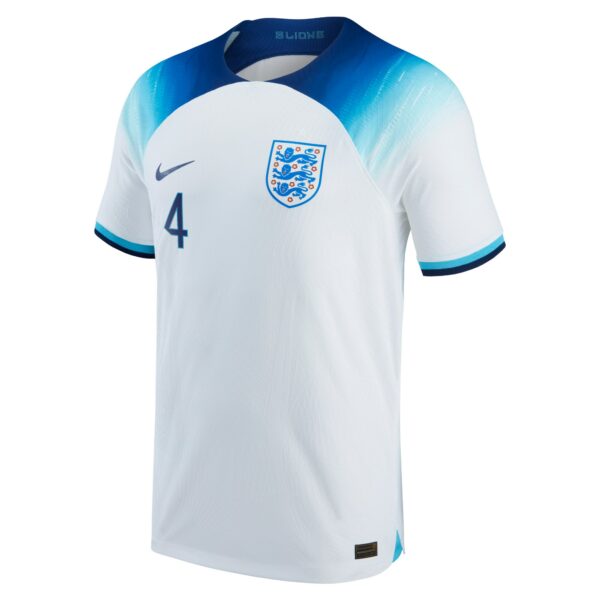 England Home Match Shirt 2022 with Rice 4 printing