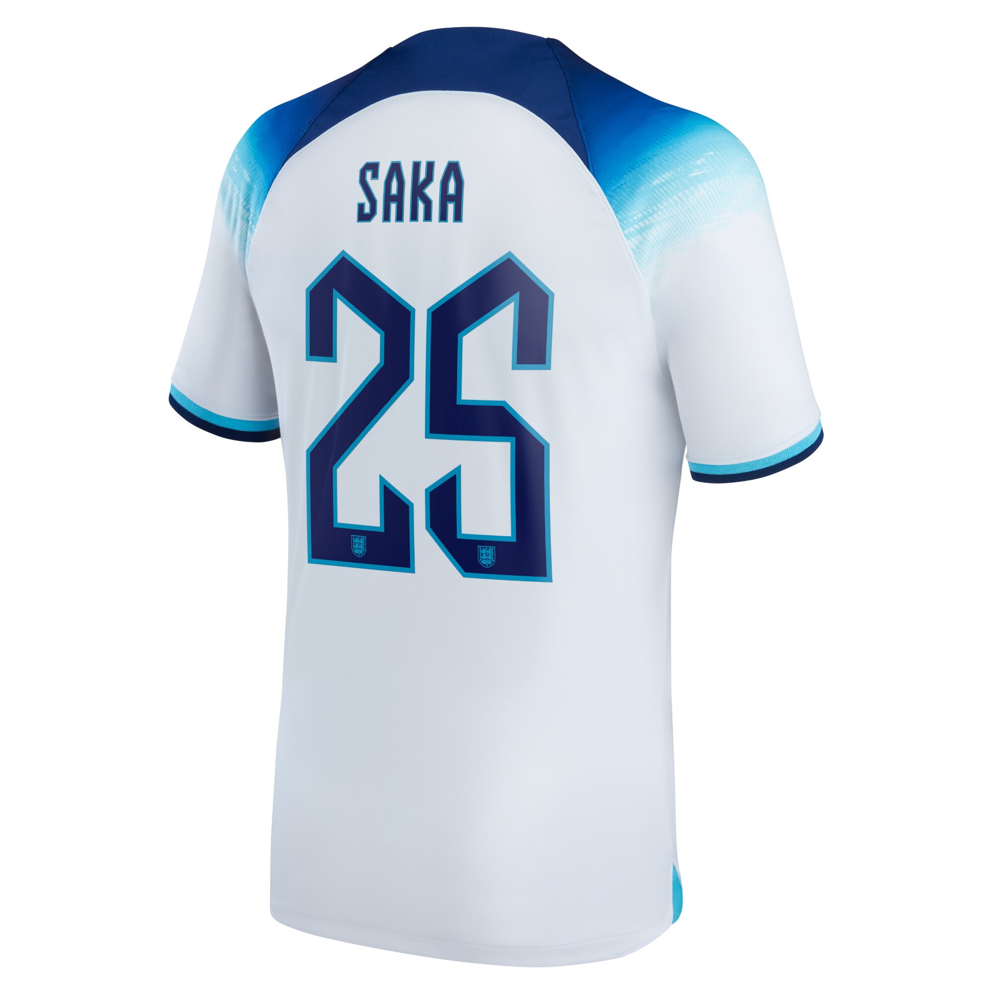 England Home Stadium Shirt 2022 with Saka 25 printing