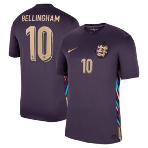 England Away Stadium Shirt 2024 with Bellingham 10 printing