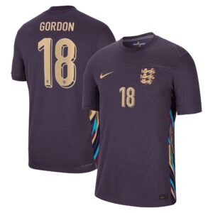 England Dri Fit Adv Away Match Shirt 2024 with Gordon 18 printing