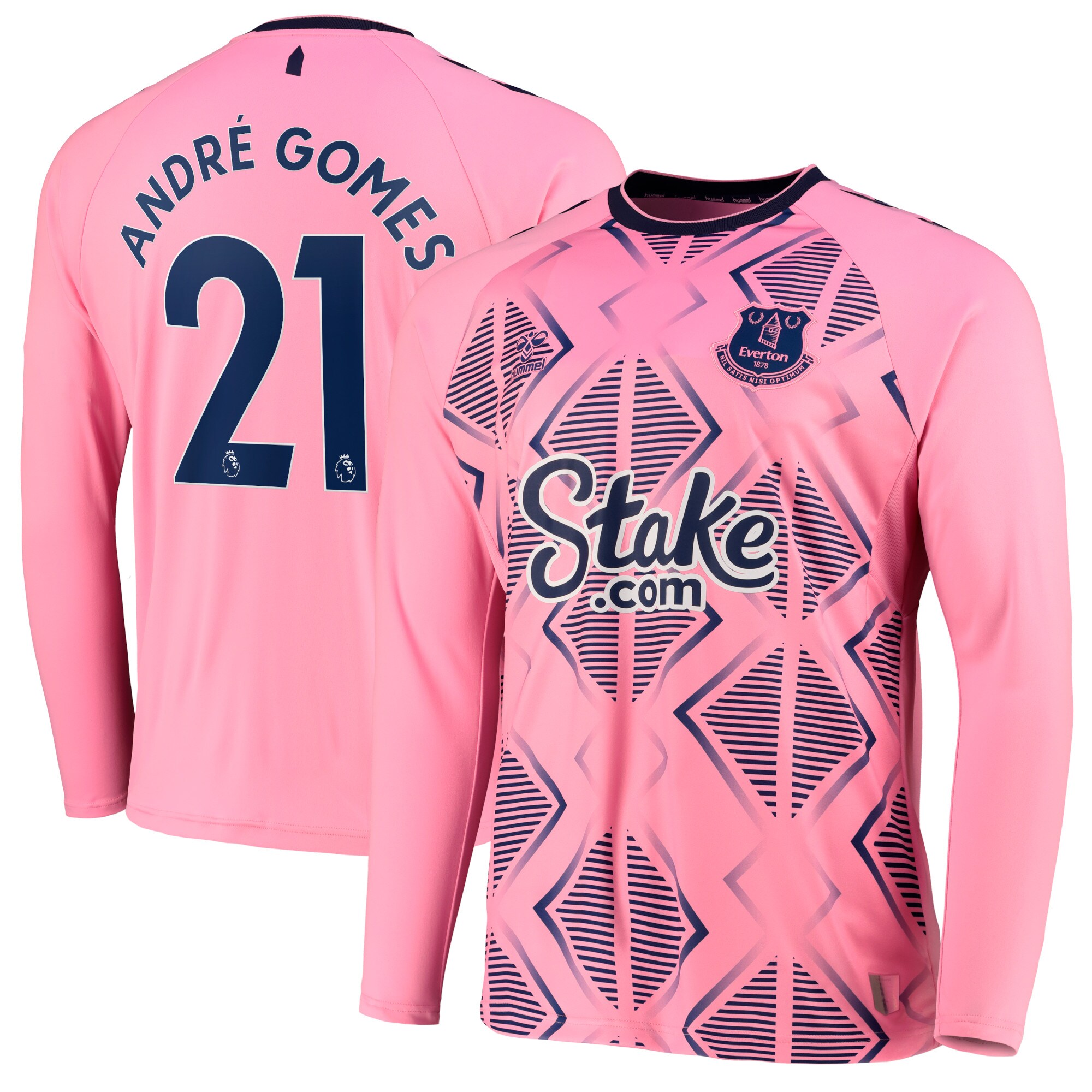 Everton Away Shirt 2022-23 - Long Sleeve with André Gomes 21 printing