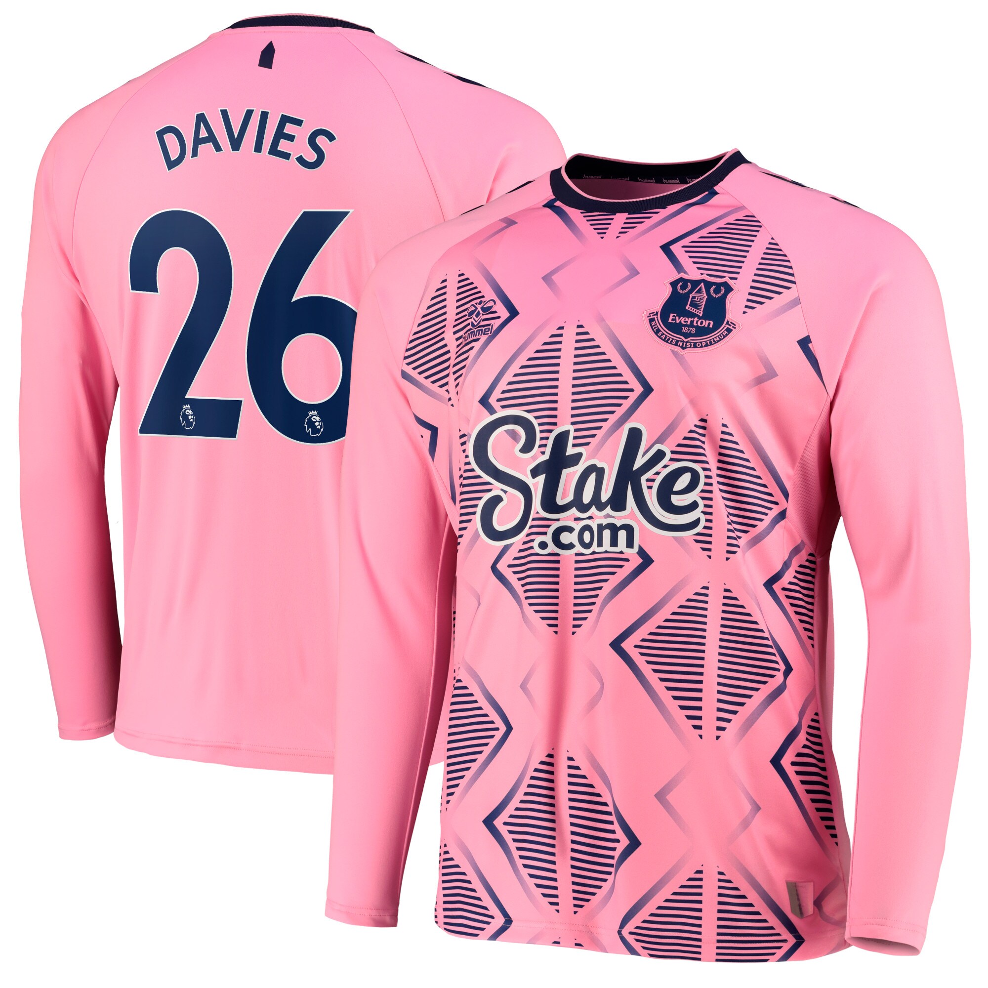 Everton Away Shirt 2022-23 - Long Sleeve with Davies 26 printing