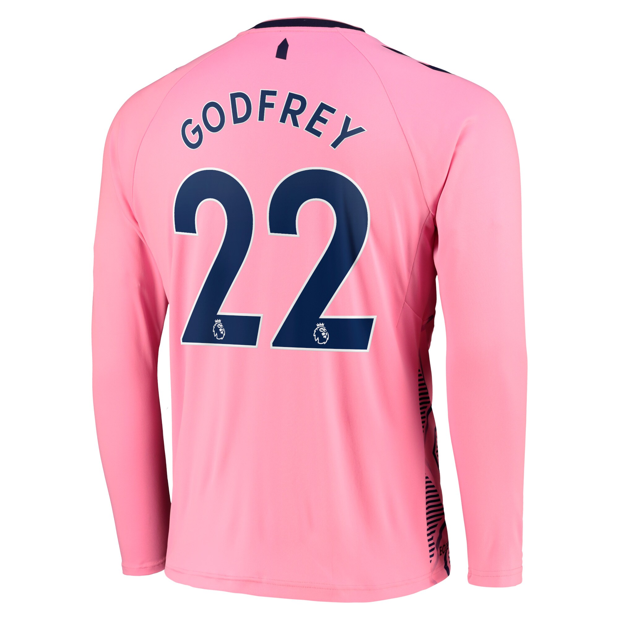 Everton Away Shirt 2022-23 - Long Sleeve with Godfrey 22 printing
