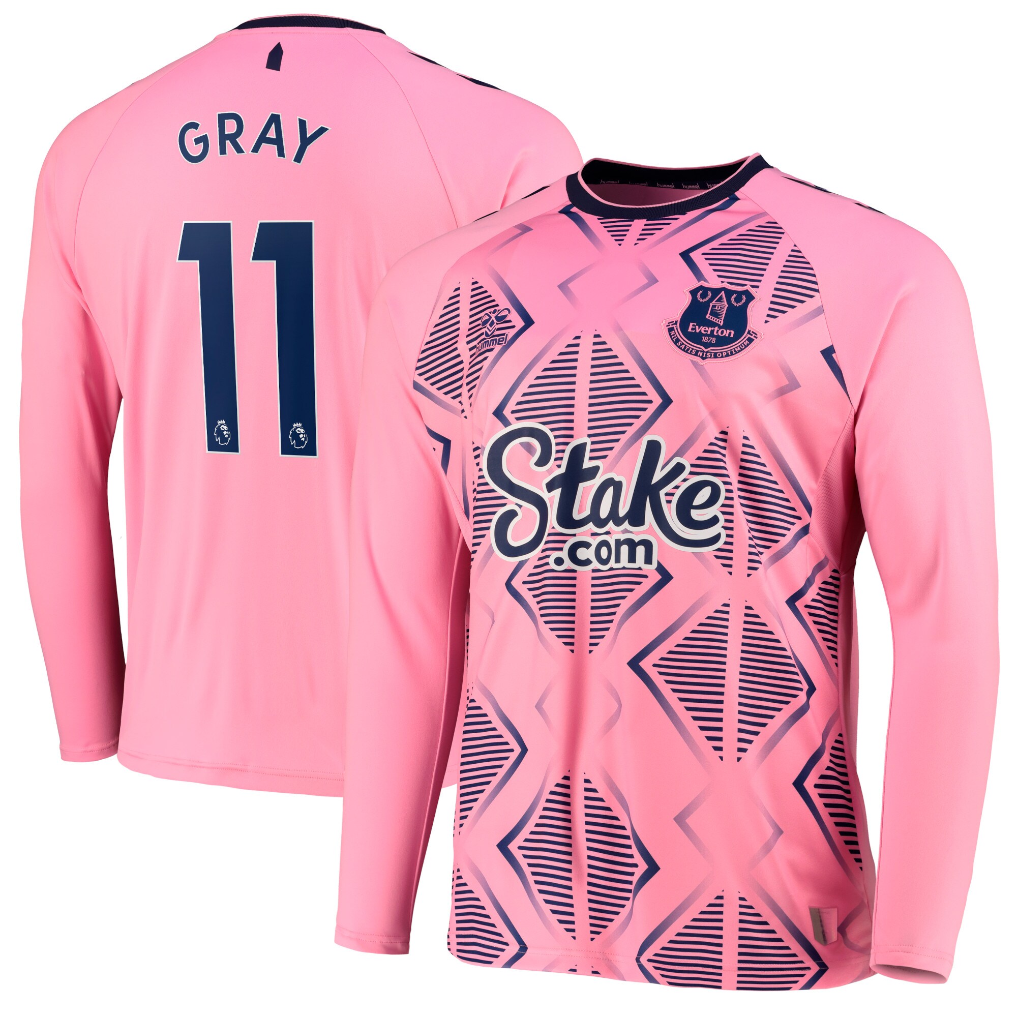 Everton Away Shirt 2022-23 - Long Sleeve with Gray 11 printing