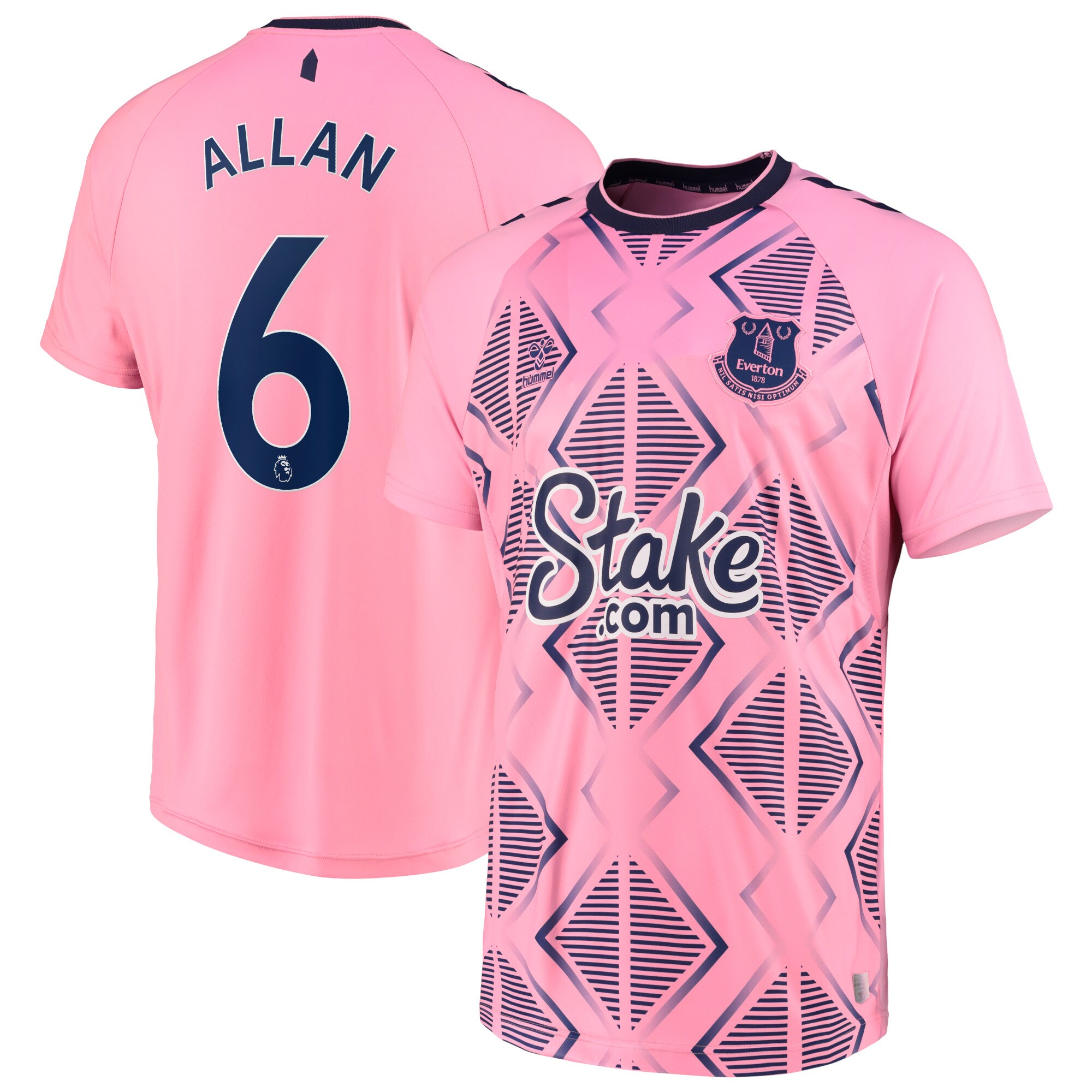 Everton Away Shirt 2022-2023 with Allan 6 printing