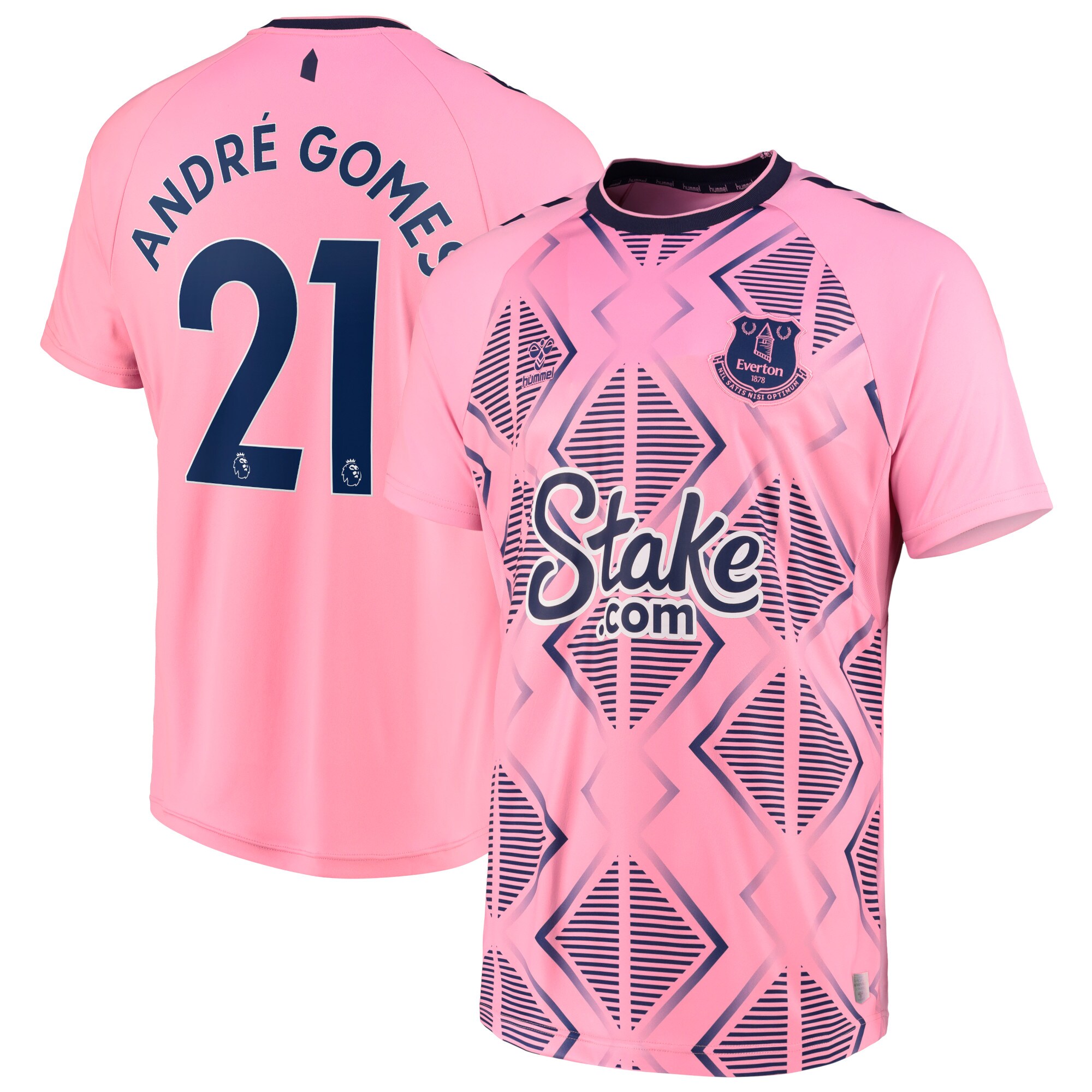 Everton Away Shirt 2022-23 with André Gomes 21 printing