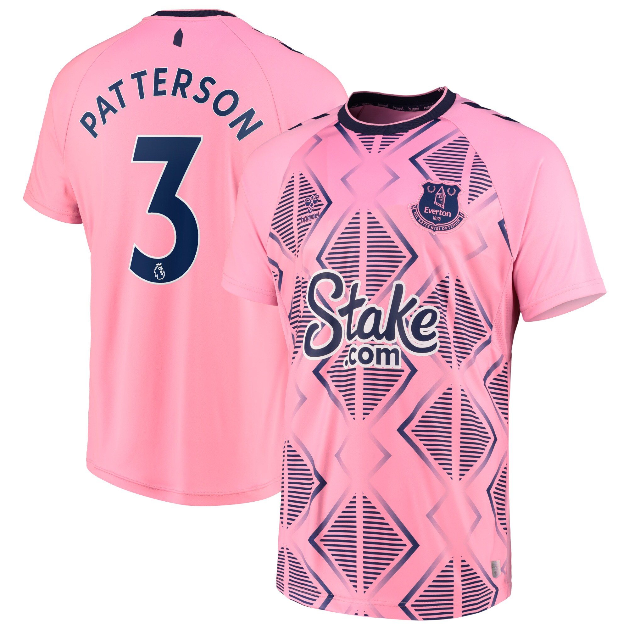 Everton Away Shirt 2022-23 with Patterson 3 printing