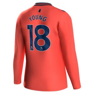 Everton Away Shirt 2023-24 Long Sleeve with Young 18 printing