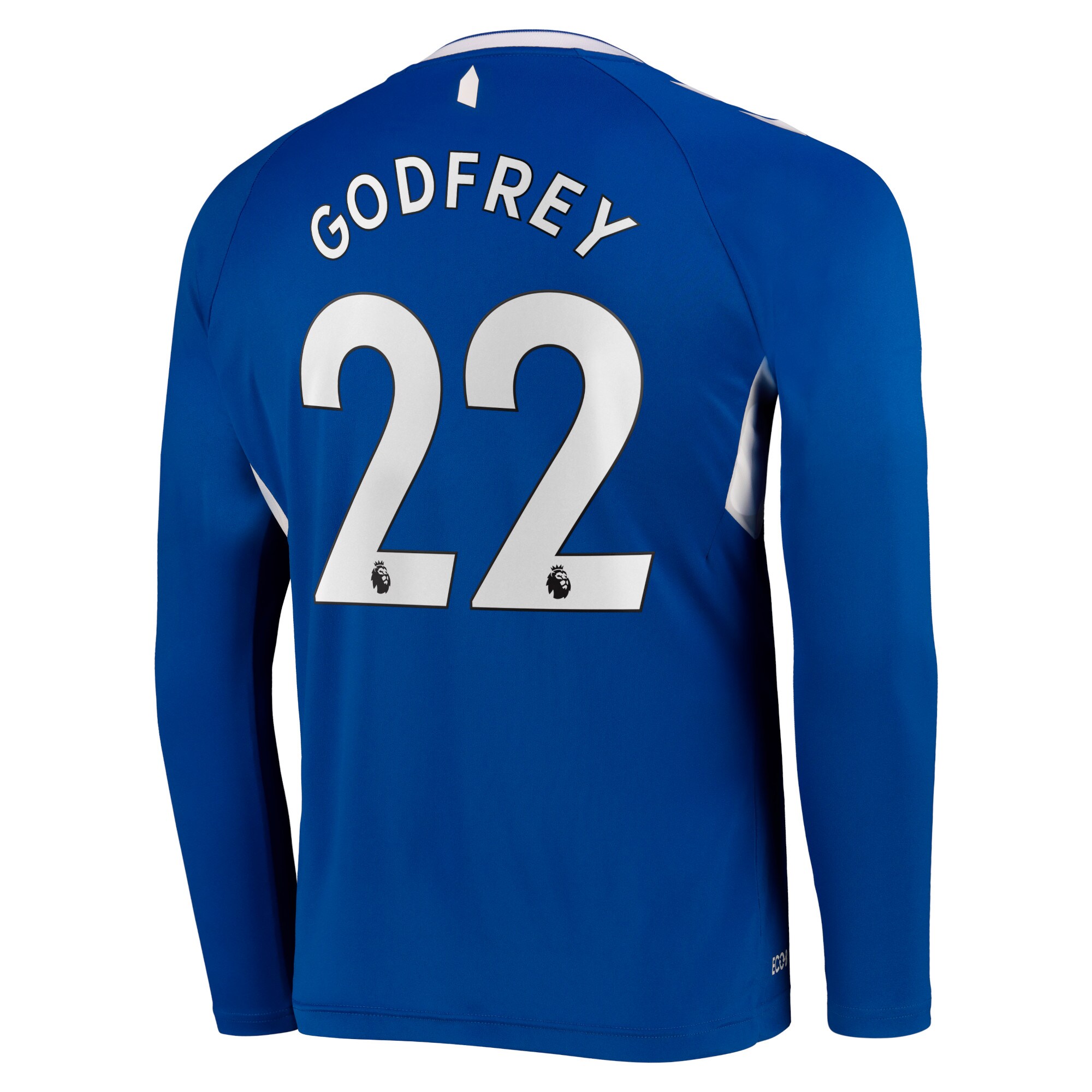 Everton Home Shirt 2022-23 - Long Sleeve with Godfrey 22 printing