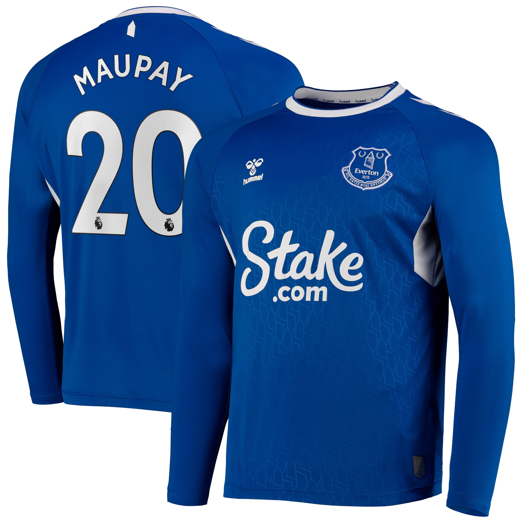 Everton Home Shirt 2022-23 - Long Sleeve with Maupay 20 printing