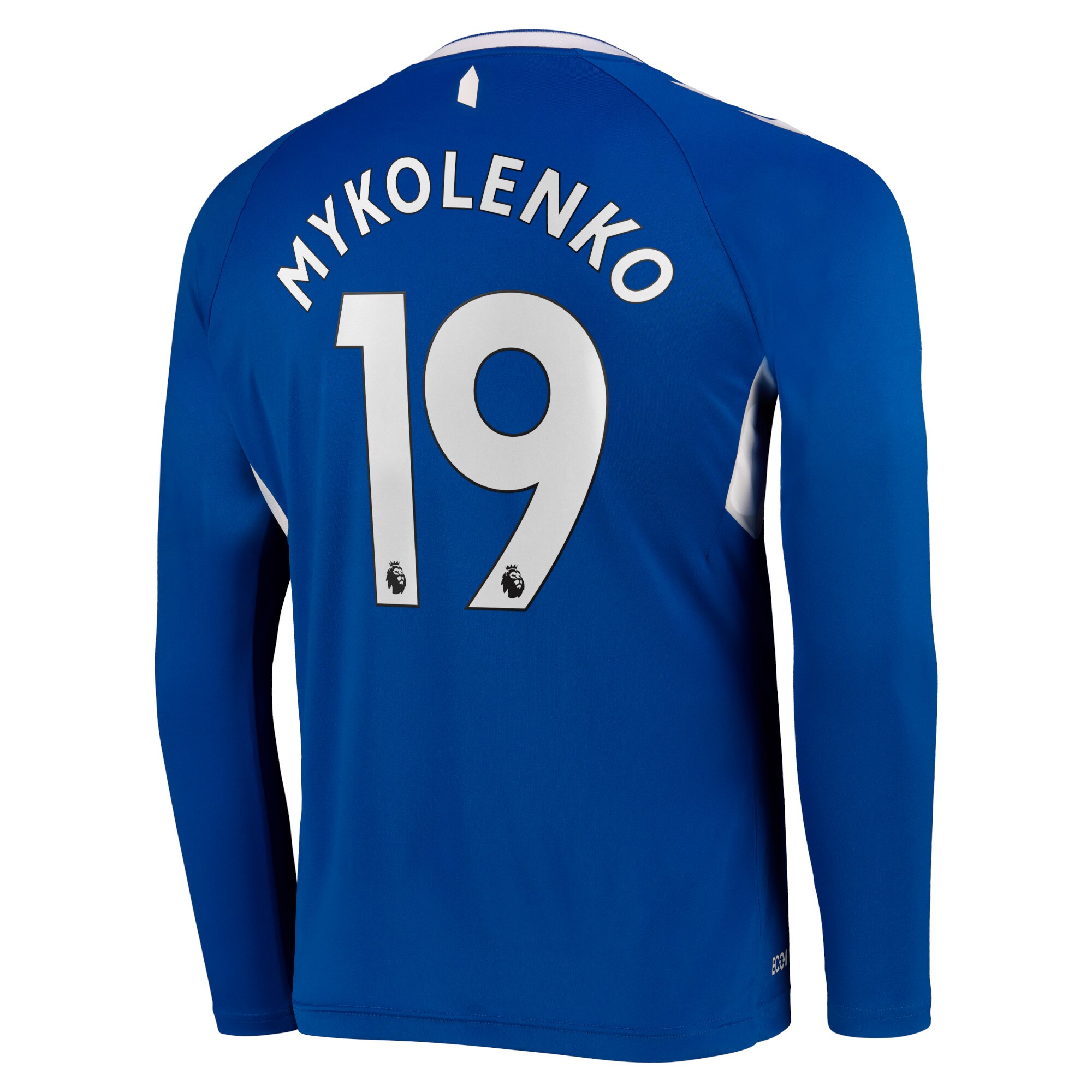 Everton Home Shirt 2022-23 - Long Sleeve with Mykolenko 19 printing