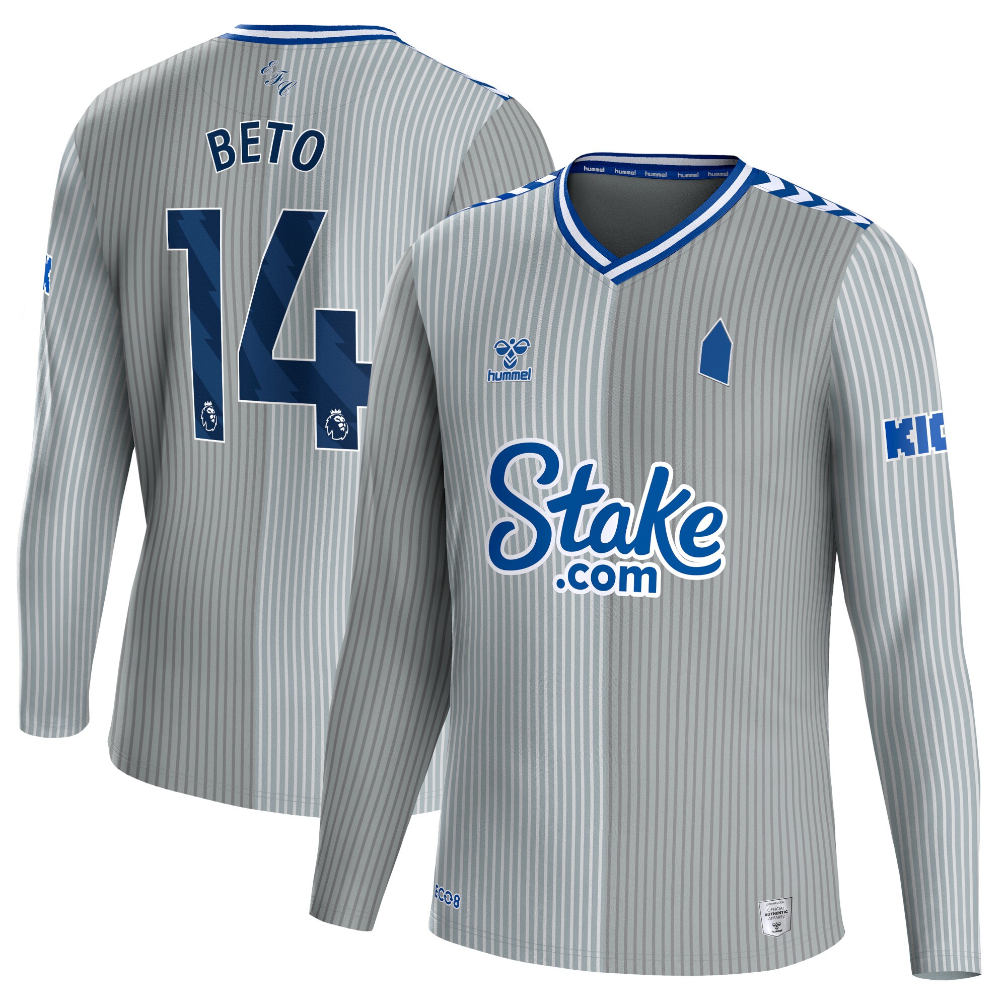 Everton Third Shirt 2023-24 Long Sleeve with Beto 14 printing