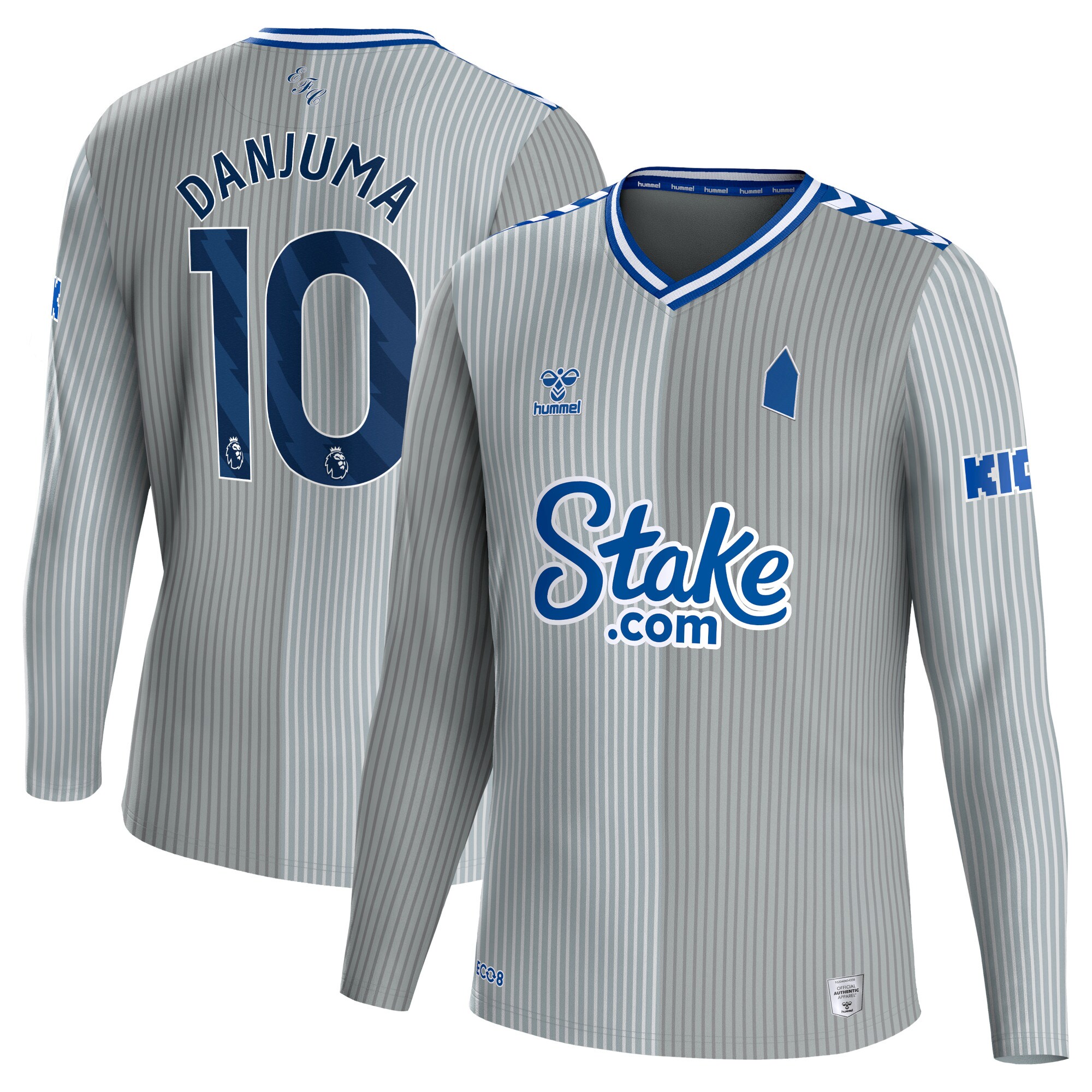 Everton Third Shirt 2023-24 Long Sleeve with Danjuma 10 printing