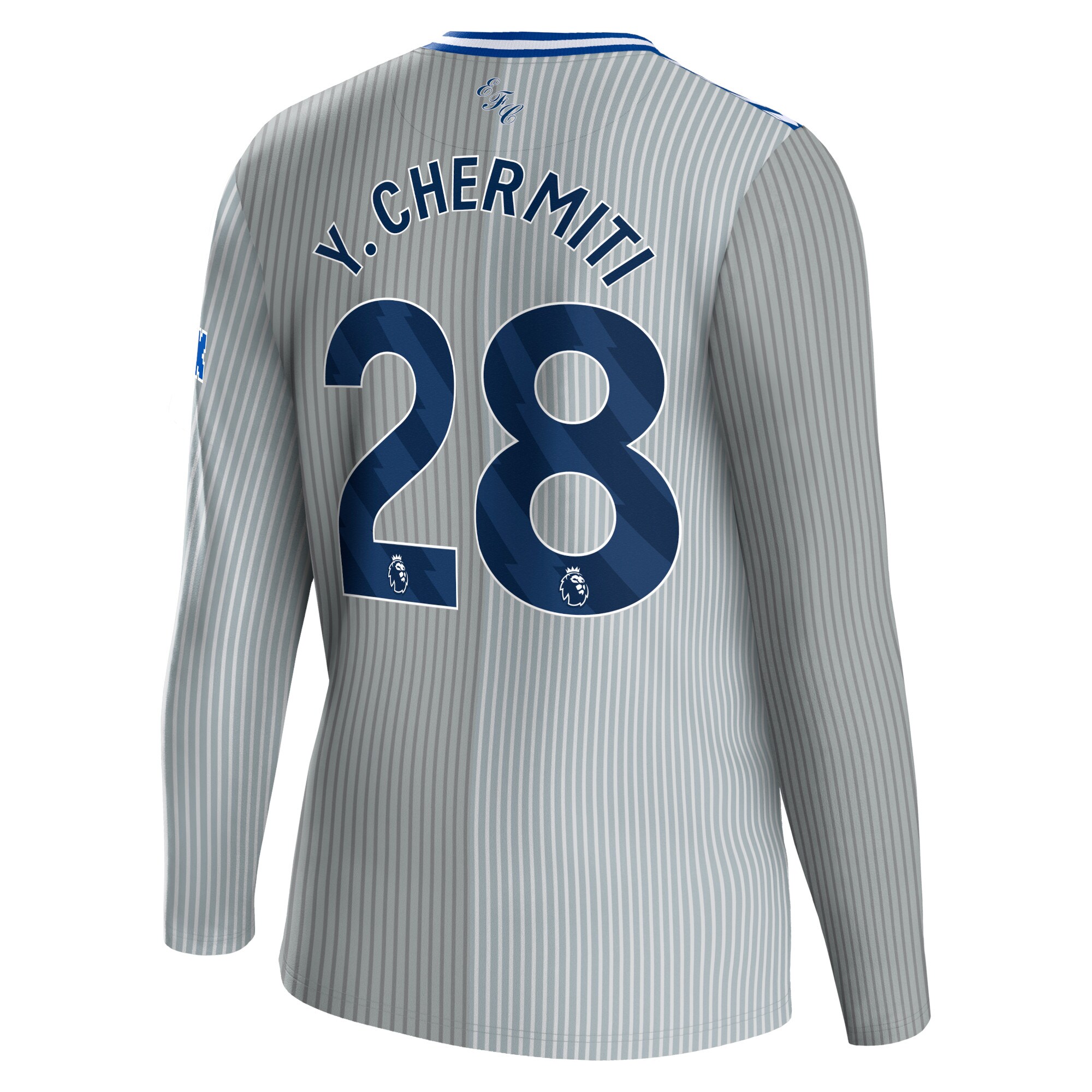 Everton Third Shirt 2023-24 Long Sleeve with Y.Chermiti 28 printing