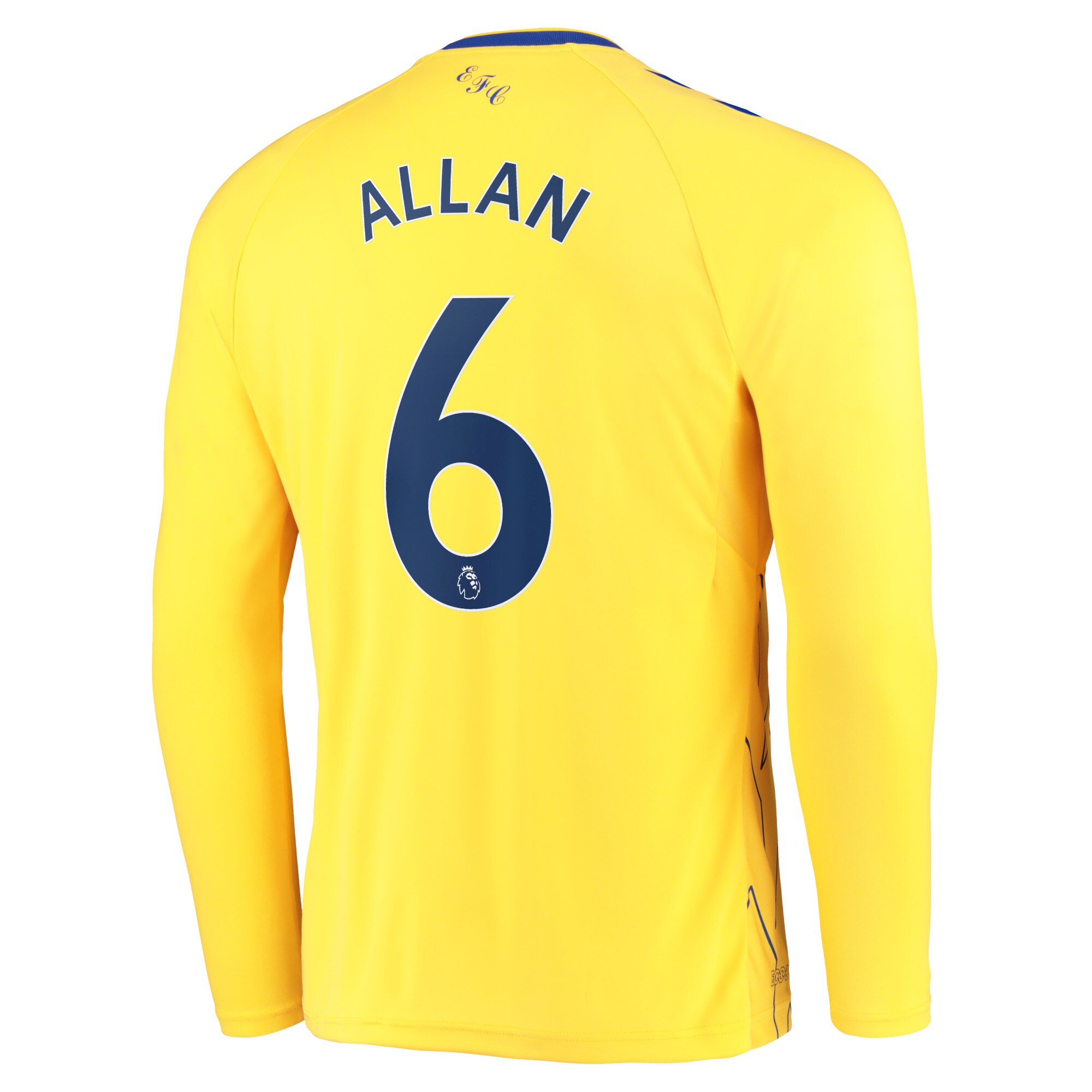Everton Third Shirt 2022-23 - Long Sleeve with Allan 6 printing