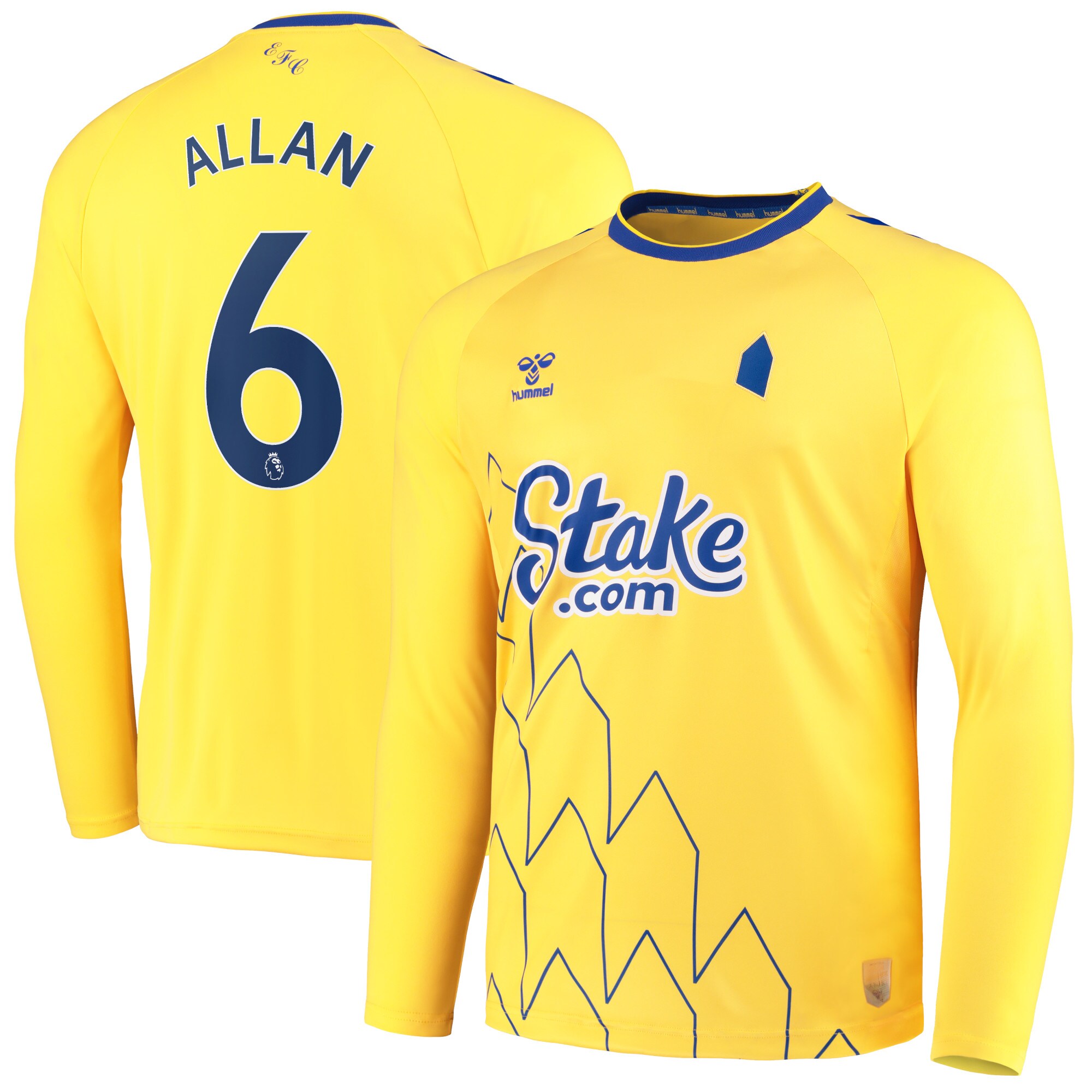 Everton Third Shirt 2022-23 - Long Sleeve with Allan 6 printing