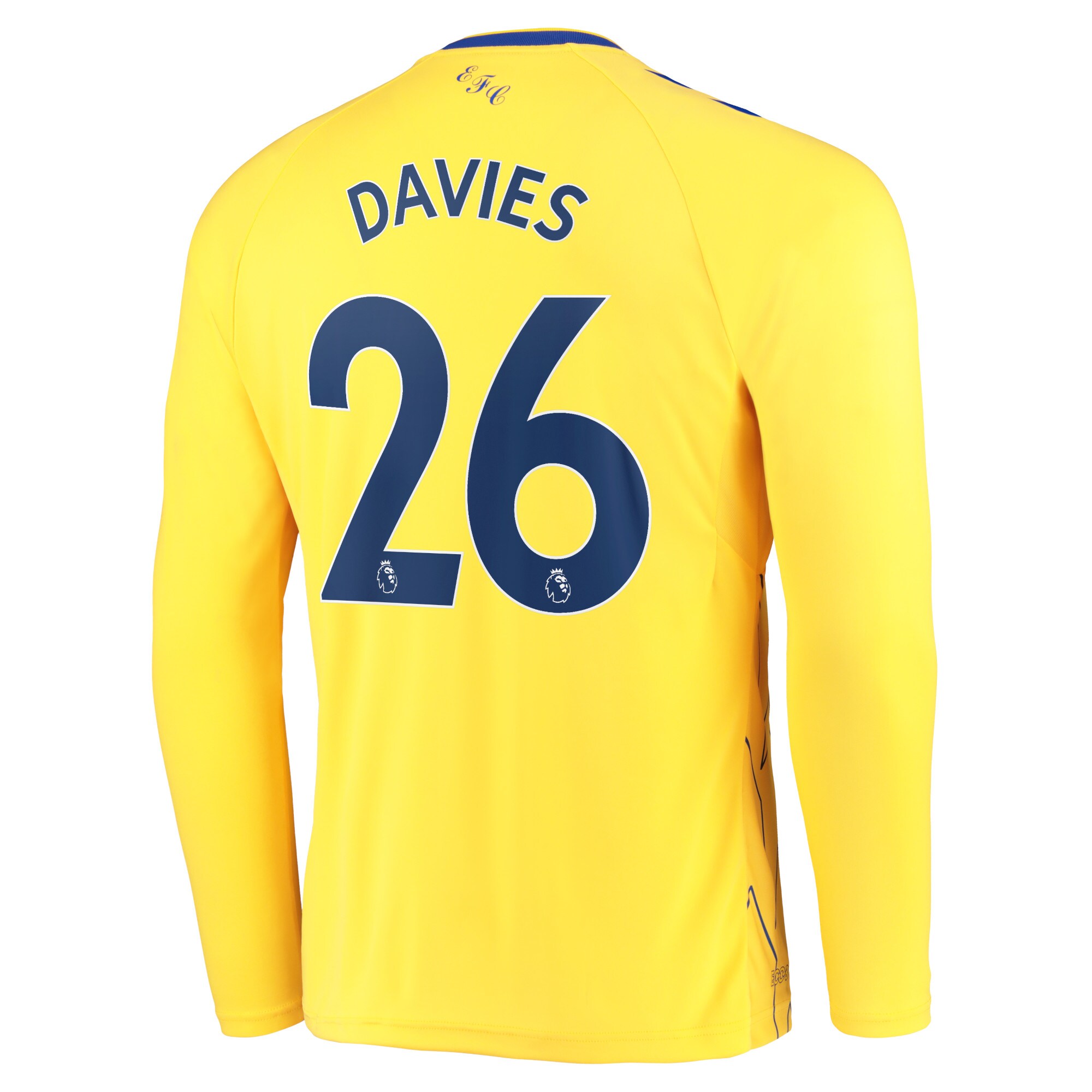 Everton Third Shirt 2022-23 - Long Sleeve with Davies 26 printing