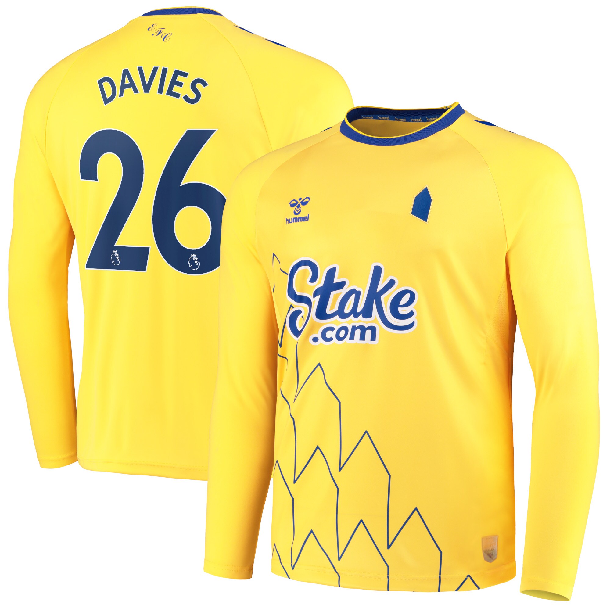 Everton Third Shirt 2022-23 - Long Sleeve with Davies 26 printing