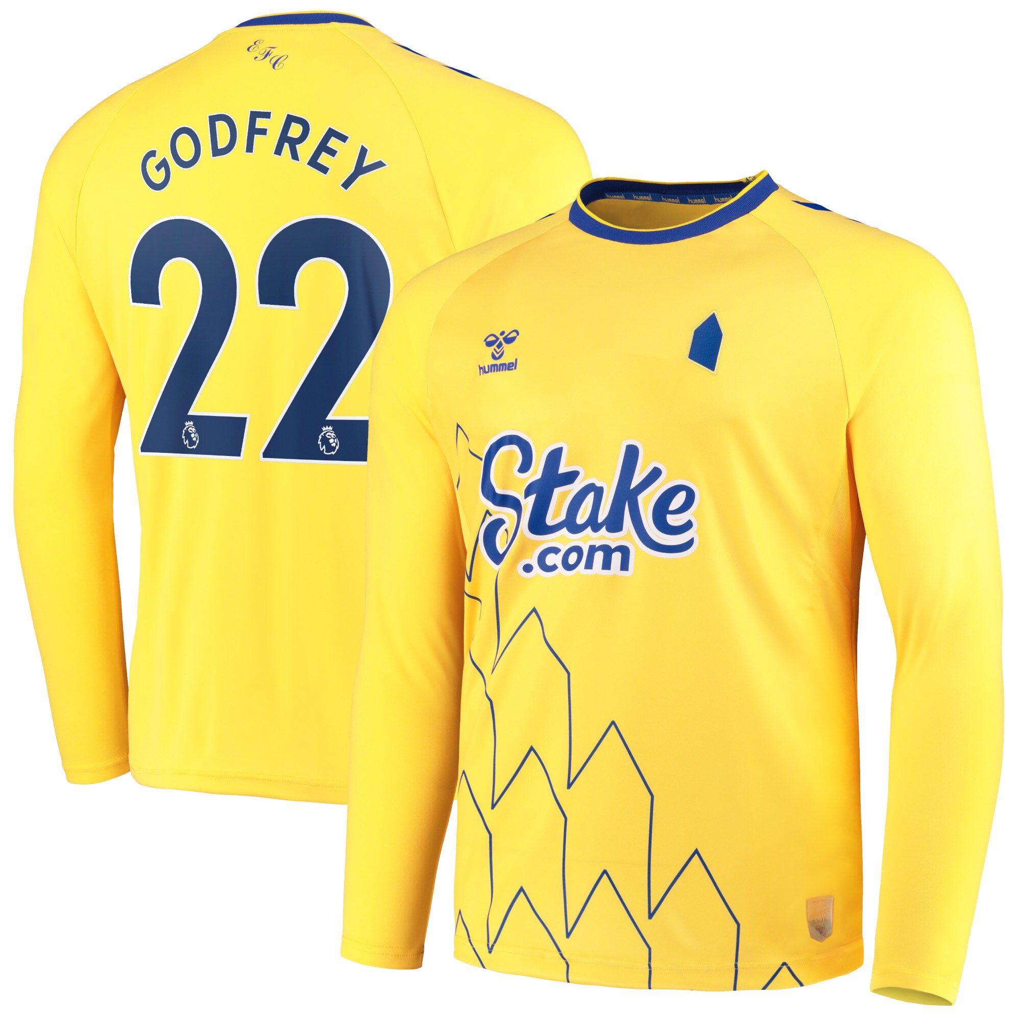 Everton Third Shirt 2022-23 - Long Sleeve with Godfrey 22 printing