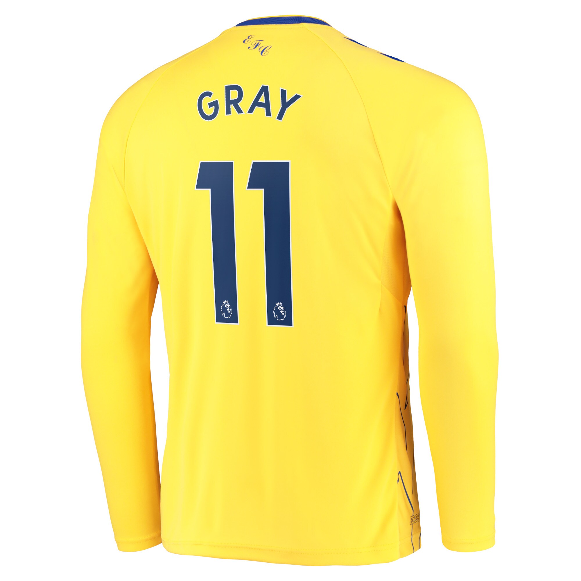 Everton Third Shirt 2022-23 - Long Sleeve with Gray 11 printing
