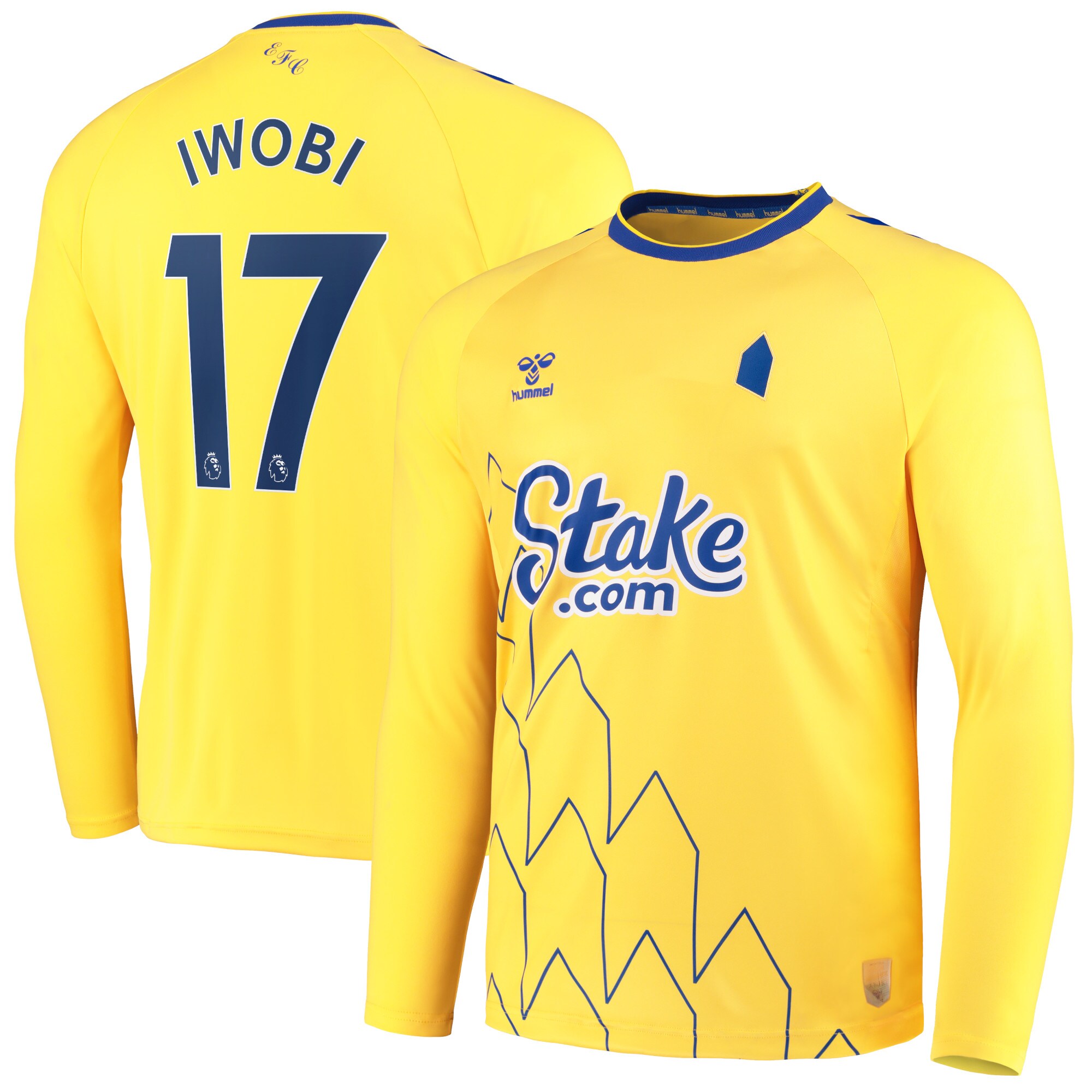 Everton Third Shirt 2022-23 - Long Sleeve with Iwobi 17 printing