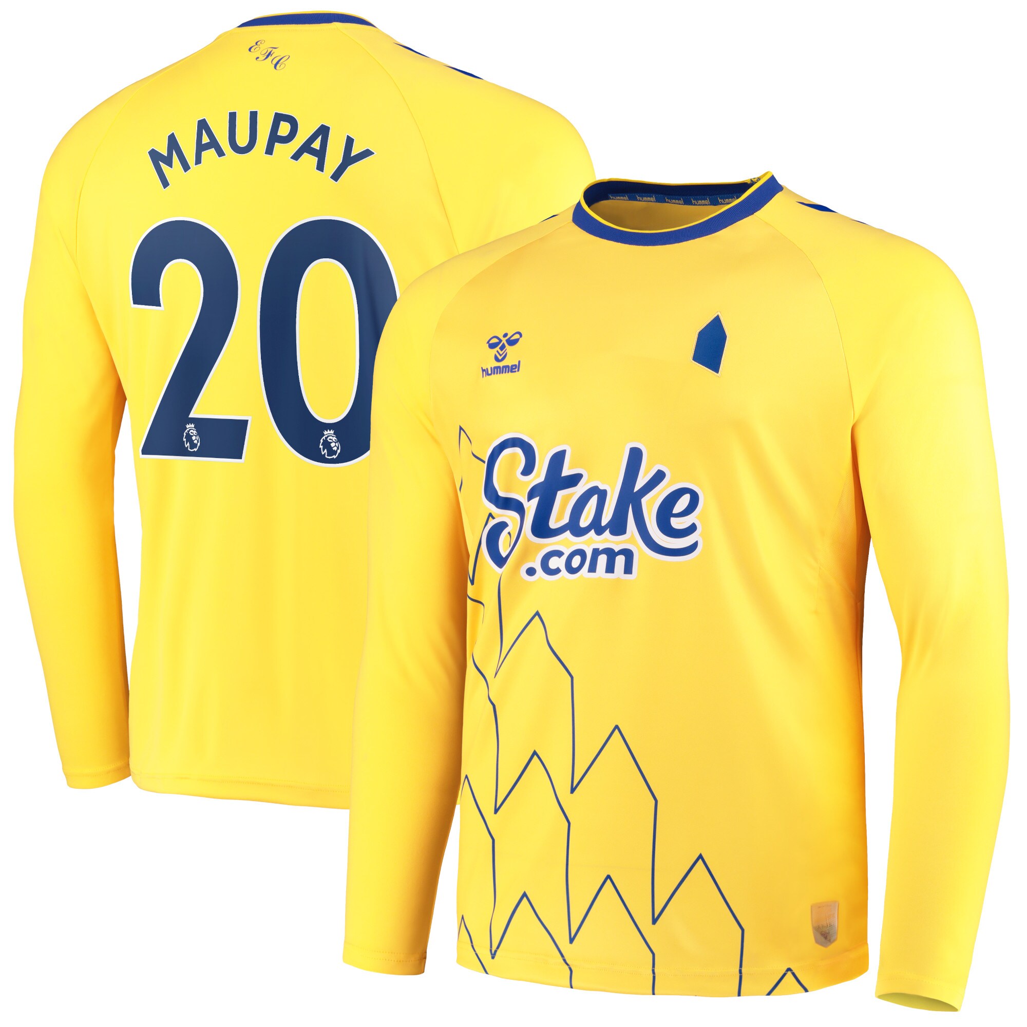 Everton Third Shirt 2022-23 - Long Sleeve with Maupay 20 printing