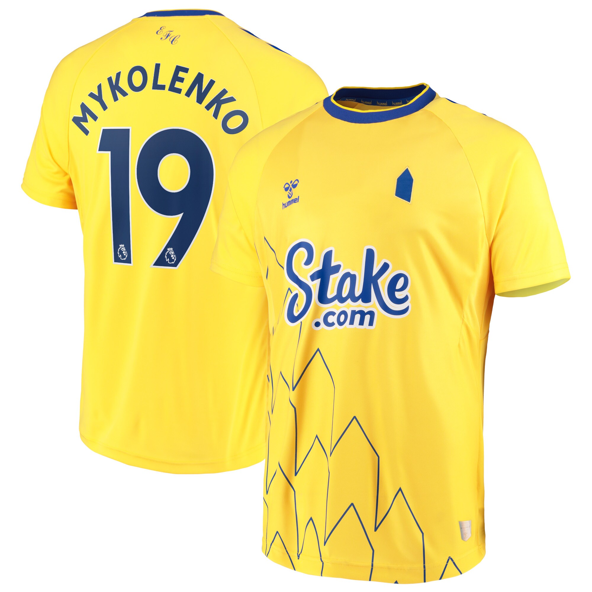 Everton Third Shirt 2022-23 with Mykolenko 19 printing