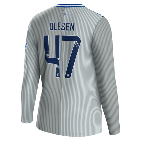 Everton WSL Third Shirt 2023-24 Long Sleeve with Olesen 47 printing