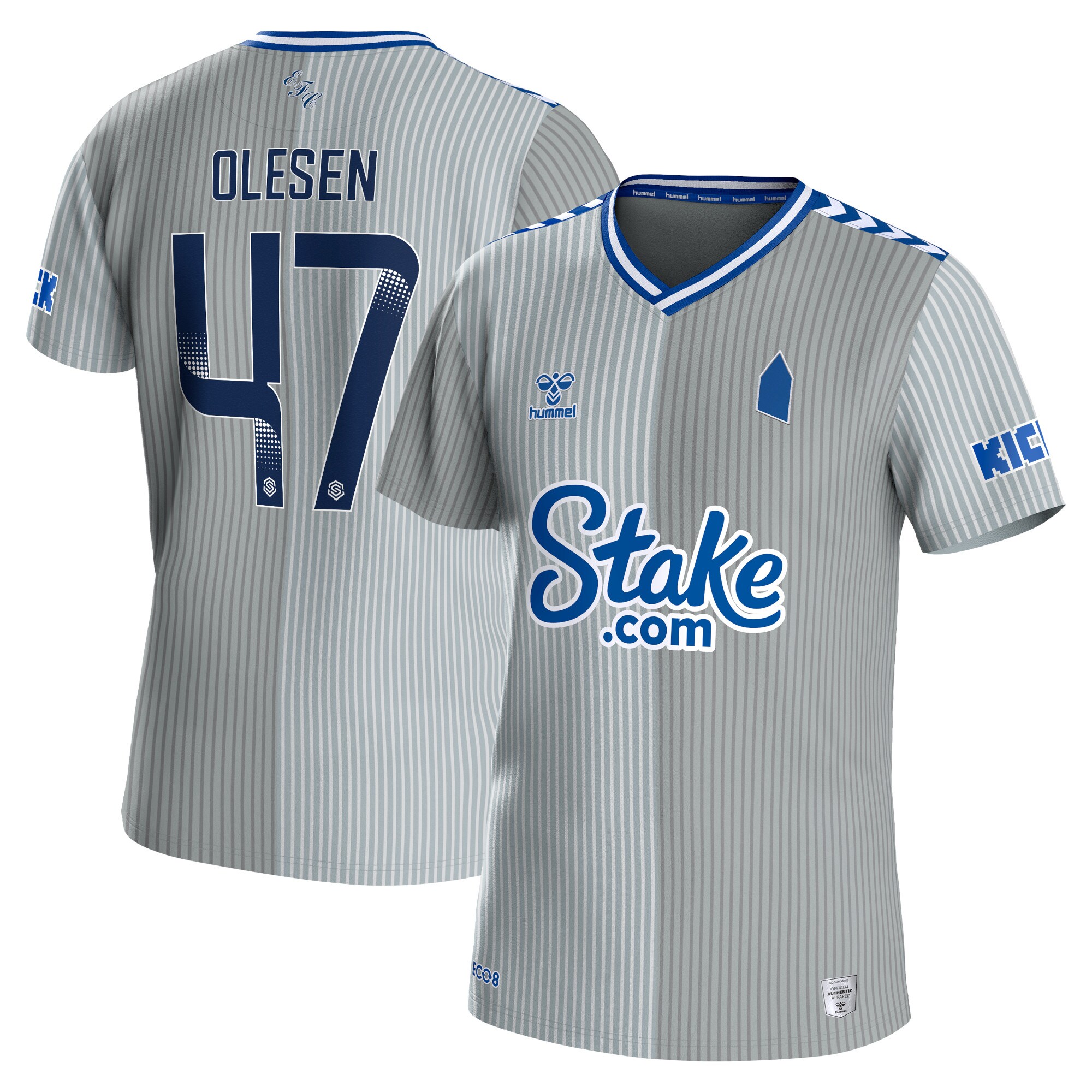 Everton WSL Third Shirt 2023-24 with Olesen 47 printing