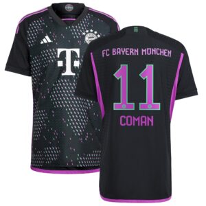 FC Bayern Away Authentic Shirt 2023-24 with Coman 11 printing